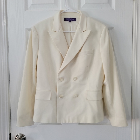 Ralph Lauren Cream Double Breasted Jacket - Picture 1 of 10